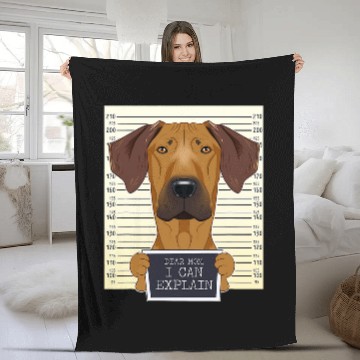 Discover Funny Rhodesian Ridgeback Mom I Rhodesian Ridgeback Zip Fleece Blankets
