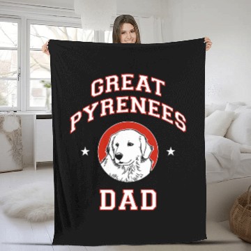 Discover Great Pyrenees Dad Dog Father Fleece Blankets