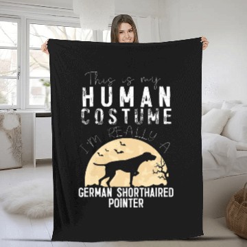 Discover Halloween Human Costume German Shorthaired Pointer Creepy Fleece Blankets