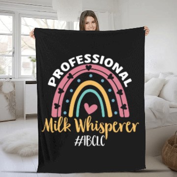Discover IBCLC Milk Whisperer Breastfeeding Lactation Consultant Zip Fleece Blankets