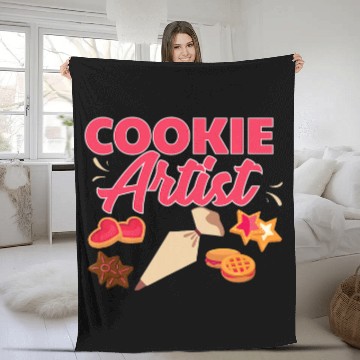 Discover Cookie Artist Funny Baker Baking Enthusiast Gift Apparel Fleece Blankets