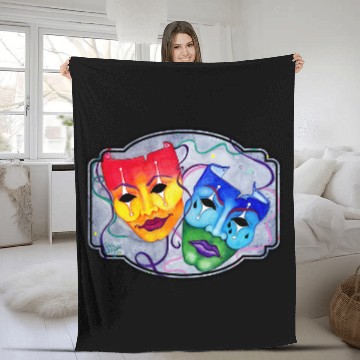 Discover Comedy and Tragedy Zip Fleece Blankets