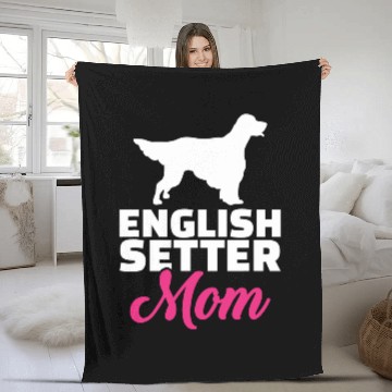 Discover English Setter mom Fleece Blankets