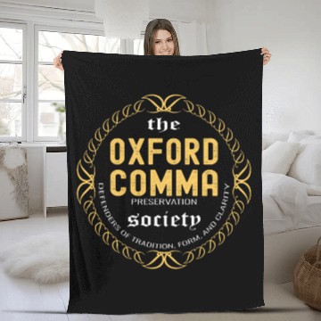 Discover funny Grammar Nerd the oxford comma preservation society 2 Fleece Blankets