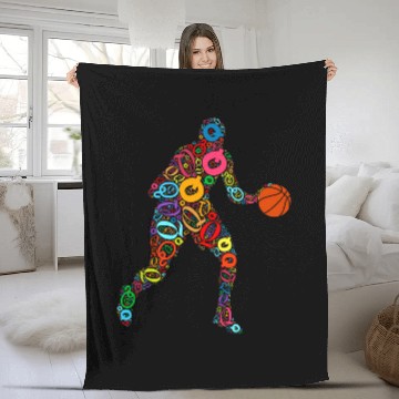 Discover Basketball Player Name Initial Monogram Custom Letter Q Fleece Blankets