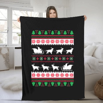 Discover English Setter Santas Reindeer Christmas Ugly Fleece Blankets