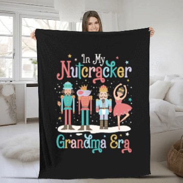 Discover In My Nutcracker Grandma Era Christmas Nutcracker Ballet Baseball Tees Fleece Blankets