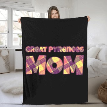 Discover Great Pyrenees Mom Pyrenean Dog Lover Dog Breed Pets 2 Fleece Blankets