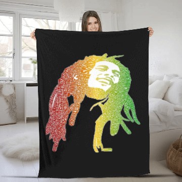 Discover Affiche De Bob Marley Art Fleece Blankets
