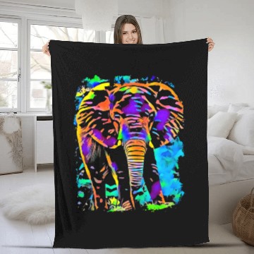 Discover elephant pop art Baseball Tees Fleece Blankets