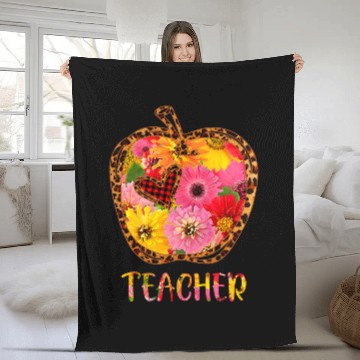 Discover Cool Teacher Apple Flower Leopard Art Teacher Baseball Tees Fleece Blankets