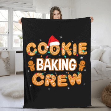 Discover Christmas Cookie Baking Crew Gingerbread Baseball Tees Fleece Blankets