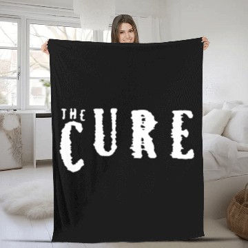 Discover The Cure white logo Classic Fleece Blankets