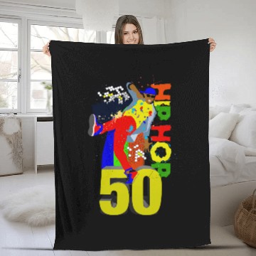 Discover Hip Hop is 50 50th Anniversary Breakdancing Fleece Blankets