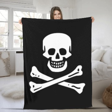 Discover Sam Bellamy Pirate Flag Fleece Blankets