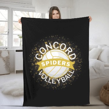 Discover Concord Volleyball with Gold Burst Design Zip Fleece Blankets