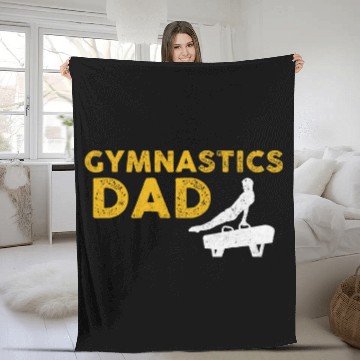 Discover Gymnast Father or Fathers Day Cool Gymnastics Dad Baseball Tees Fleece Blankets