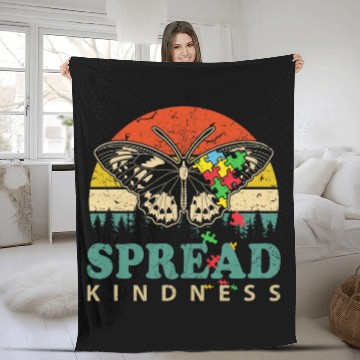 Discover Spread Kindness Inspirational Positive Butterfly Teacher Baseball Tees Fleece Blankets