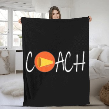 Discover Coachs Cheerleader Cheerleading Fleece Blankets