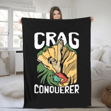 Discover Climber Cool Climb Bouldering Mountain Rock Climbing Fleece Blankets