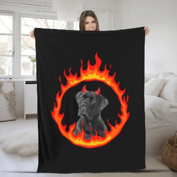 Discover Devil Dog Cane Corso Fleece Blankets