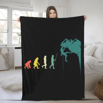 Discover Climber Evolution of Climbing Boulder Bouldering 1 Baseball Tees Fleece Blankets