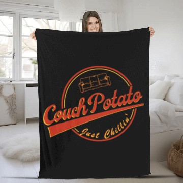 Discover Couch Potato Just Chillin Relaxing Do Nothing Funny Baseball Tees Fleece Blankets