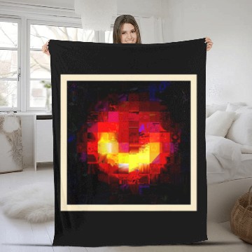Discover Glitch Galaxy M87 Baseball Tees Fleece Blankets