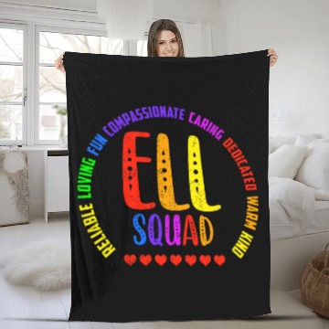 Discover ELL Squad English Language Learner Admin Aide Funny Novelty Baseball Tees Fleece Blankets