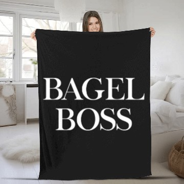 Discover Bagel Boss Everything Bagel Baker Bagels Carbs Lover Zip Fleece Blankets