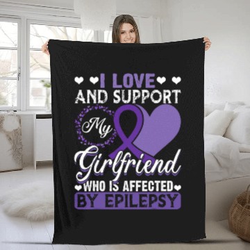 Discover Epilepsy Awarenesss Support Purple Girlfriend Love You Baseball Tees Fleece Blankets