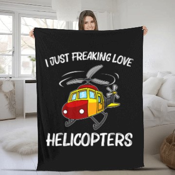 Discover Cool Helicopter Gift For Men Women Chopper Helicopter Pilot 13 Fleece Blankets