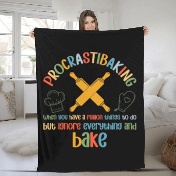 Discover Funny Bread Baker Chef Baking Definition Procrastibaking Baseball Tees Fleece Blankets