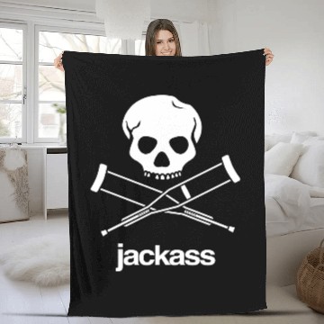 Discover Jackass Skull And Crutches Fleece Blankets