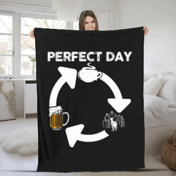 Discover Forest Forestry Worker Beer Forester Zip Fleece Blankets