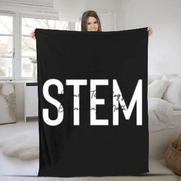 Discover STEM Science Technology Engineering Math Teacher 21 Fleece Blankets