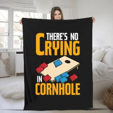 Discover Theres No Crying In Cornhole Funny Corn Hole Fleece Blankets