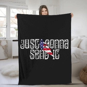 Discover Just Gonna Send It American Flag Motocross 29 Fleece Blankets