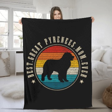 Discover Great Pyrenees Mom Funny Dog vintages Great Pyrenees Baseball Tees Fleece Blankets