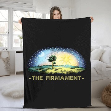 Discover Flat earth model with dome 2Firmament flat earth Fleece Blankets