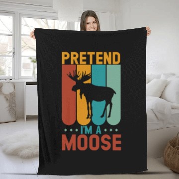 Discover Pretend im a moose halloween Baseball Tees Fleece Blankets
