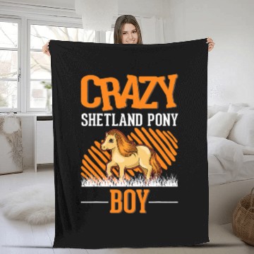 Discover crazys Shetland Pony Boy Shetty Boy Fleece Blankets