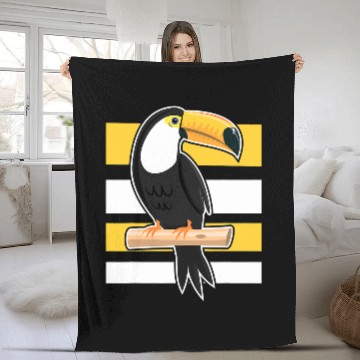 Discover Tucan Parrot Paradise Bird Bird Owners Zip Fleece Blankets