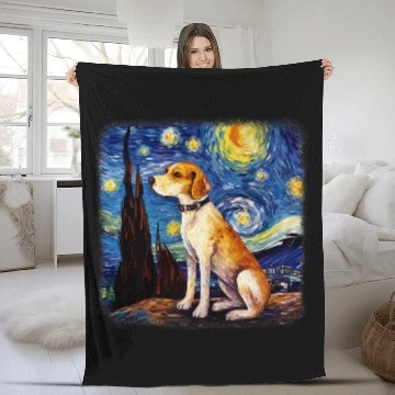 Discover Dog in starry night van gogh Beagle Baseball Tees Fleece Blankets