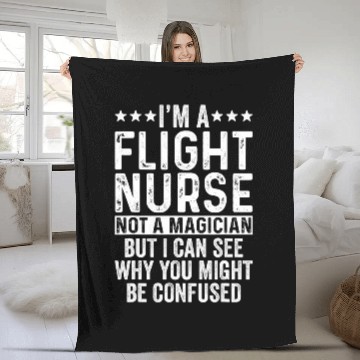 Discover Im A Flight nurses Not A Magician Funny Job Baseball Tees Fleece Blankets