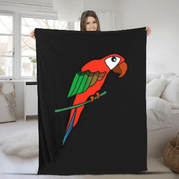 Discover Tropical Colorful Exotic Parrot Fleece Blankets