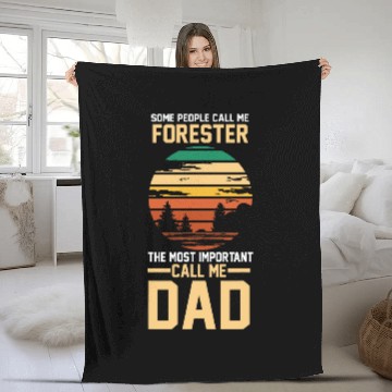 Discover Father Dad Forest Forestry Worker Forester Baseball Tees Fleece Blankets