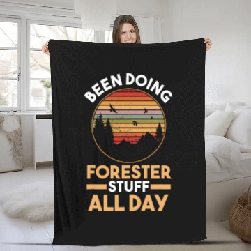 Discover Forest Forestry Worker Forester 27 Baseball Tees Fleece Blankets