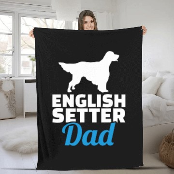 Discover English Setter dad Fleece Blankets