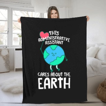 Discover This Administrative Assistant Cares About the Earth 22 Baseball Tees Fleece Blankets